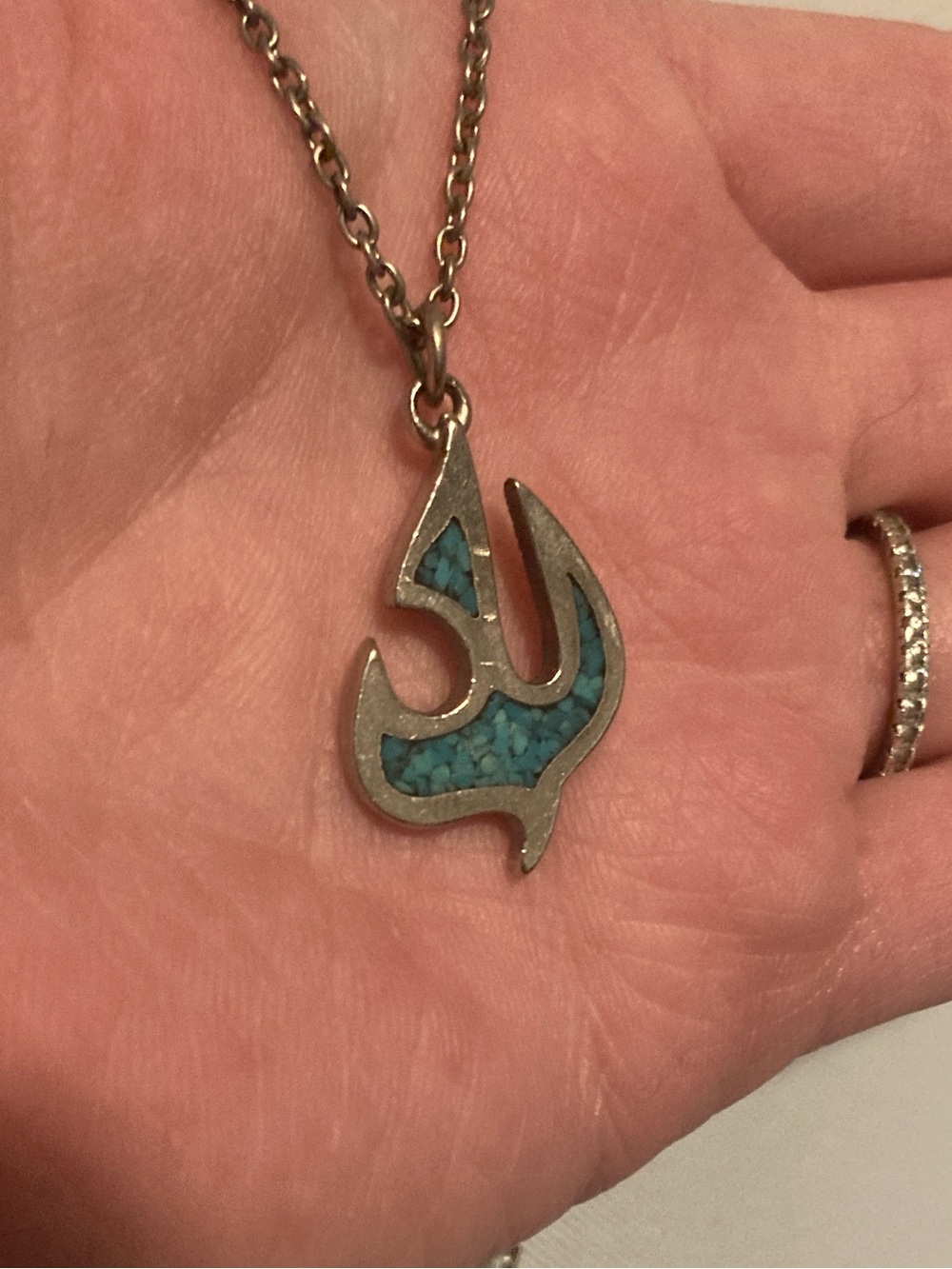 Sterling Silver and Turquoise Dove Necklace